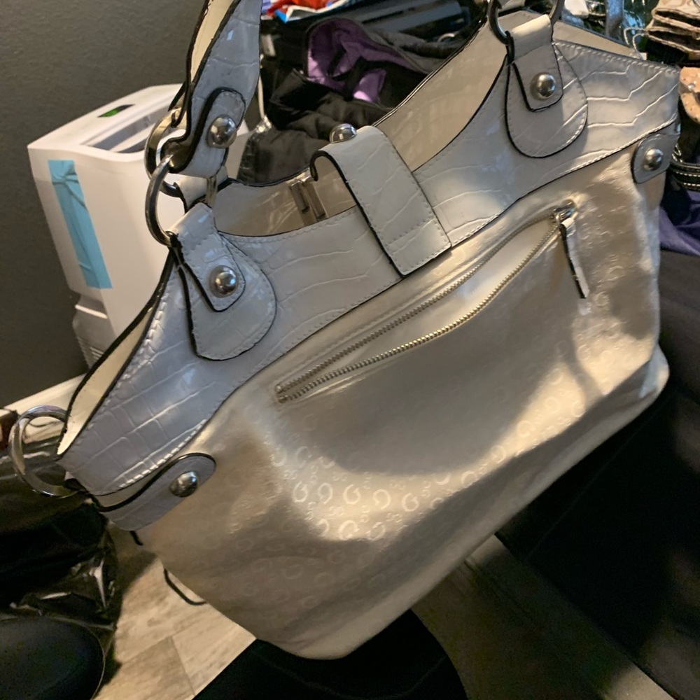 Guess White Purse